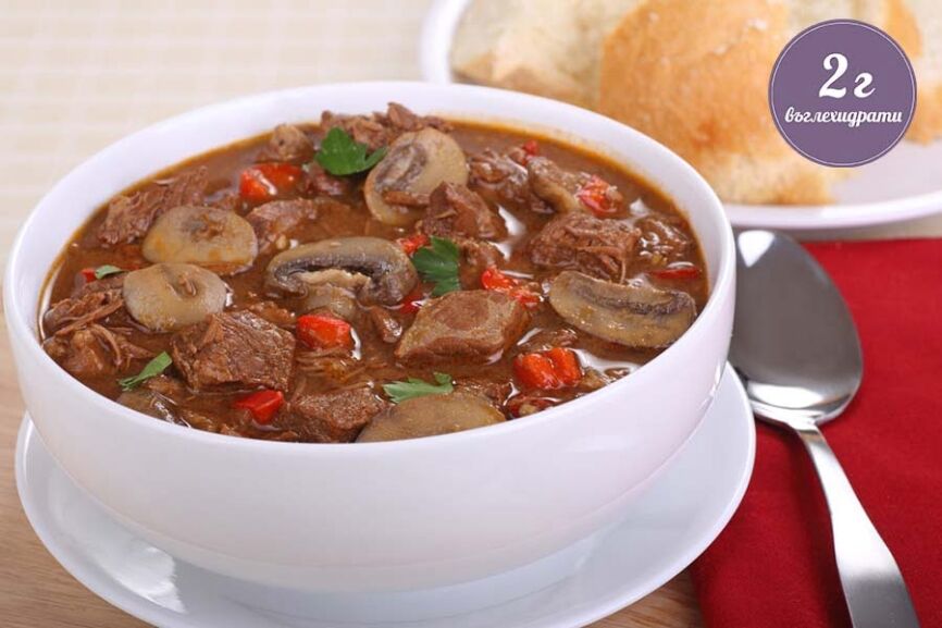 Beef and Mushroom Soup Кето телешко задушено. Телешко варено.
